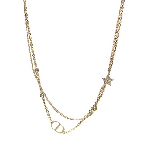 dior double chain necklace|christian dior rhinestone necklaces.